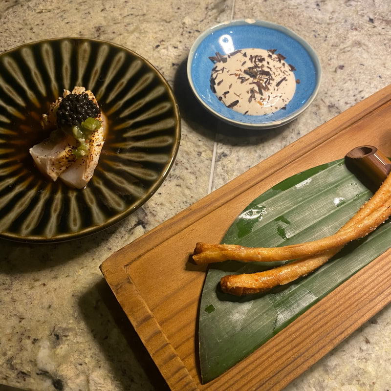 Sashimi och jordärtskocka med tryffelmajo – Photo from GOMA Gastropub by Adam L. (14/11/2020)